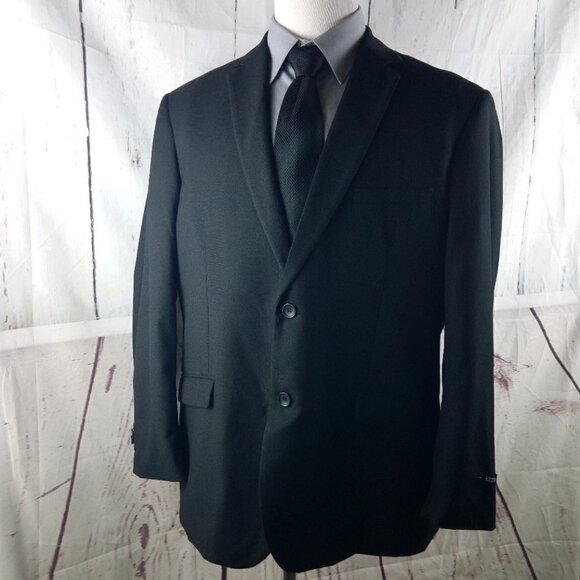 NWT AZZURO 46S 2 Button Black Suit Jacket - Picture 5 of 10